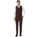 Van Heusen Men's Cotton Blend Maroon Three Piece Suit Business Pants Set (VDSUESKFQ99631 44)