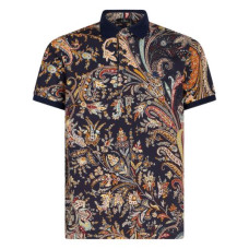 ETRO Men Printed Polo Collar Pockets T-shirt