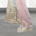 Women's Designer Cotton Silk Beige Lehenga Choli Embellished with Golden Metal Zari Work and Light Pink Dupatta Set