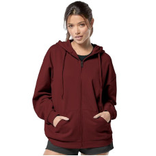 FUNKY MONKEY - Women's Cute Hoodies Teen Girl Winter Jacket Sweatshirts Casual Drawstring Clothes Zip Up Hoodie with Pocket (Maroon)
