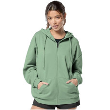 FUNKY MONKEY - Women's Cute Hoodies Teen Girl Winter Jacket Sweatshirts Casual Drawstring Clothes Zip Up Hoodie with Pocket (Pista Green)