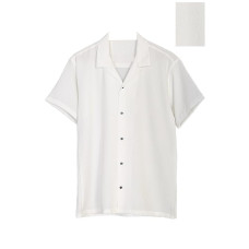 FRENZY FUSION Slim Fit Comfort Shirt, Men's Short Sleeves Shirt for Men's (White)