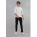 Men Slim fit Cotton Formal Shirt (White)