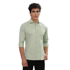 Men Slim fit Cotton Formal Shirt (Mint Green)